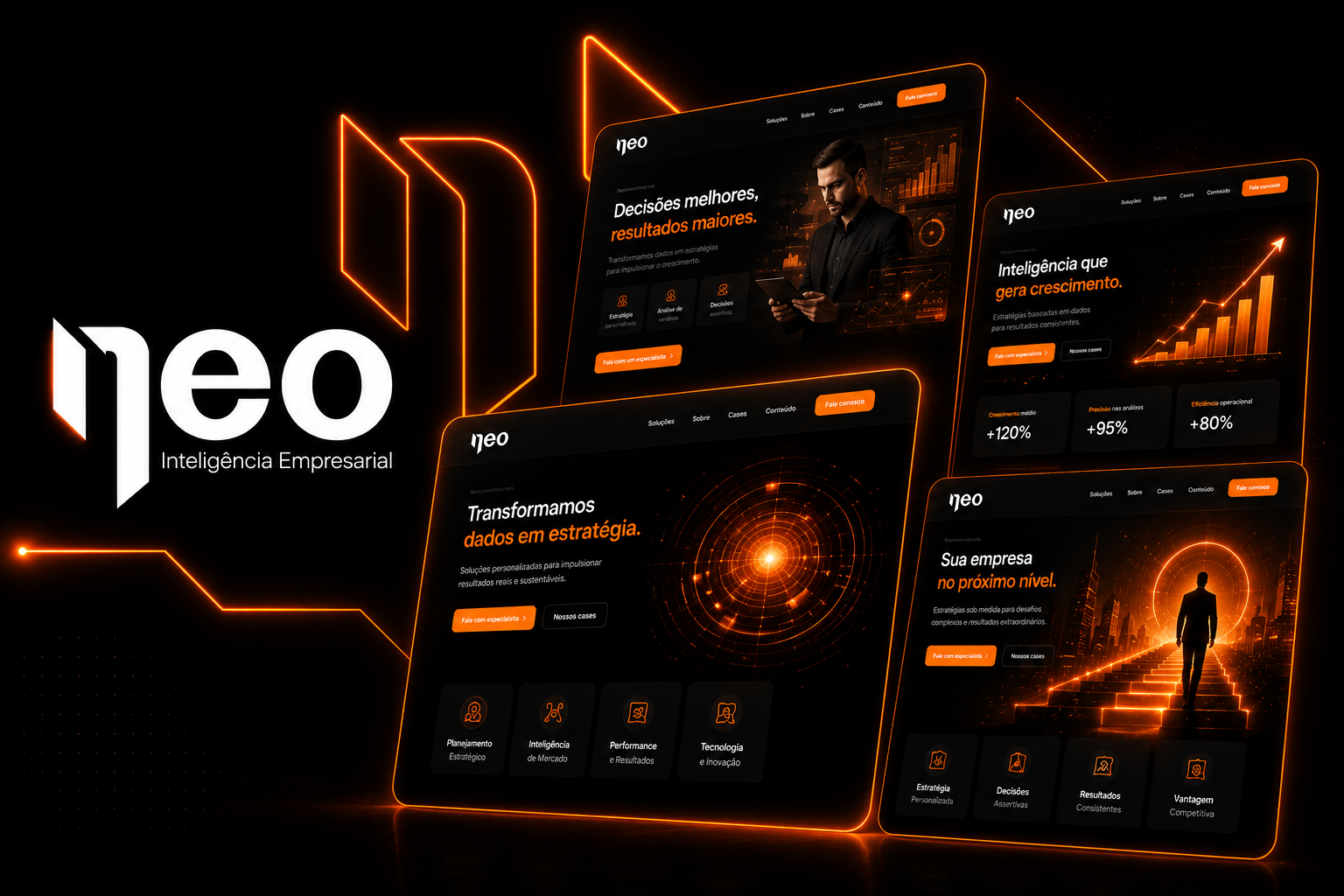 Exemplo de landing page premium da Neo